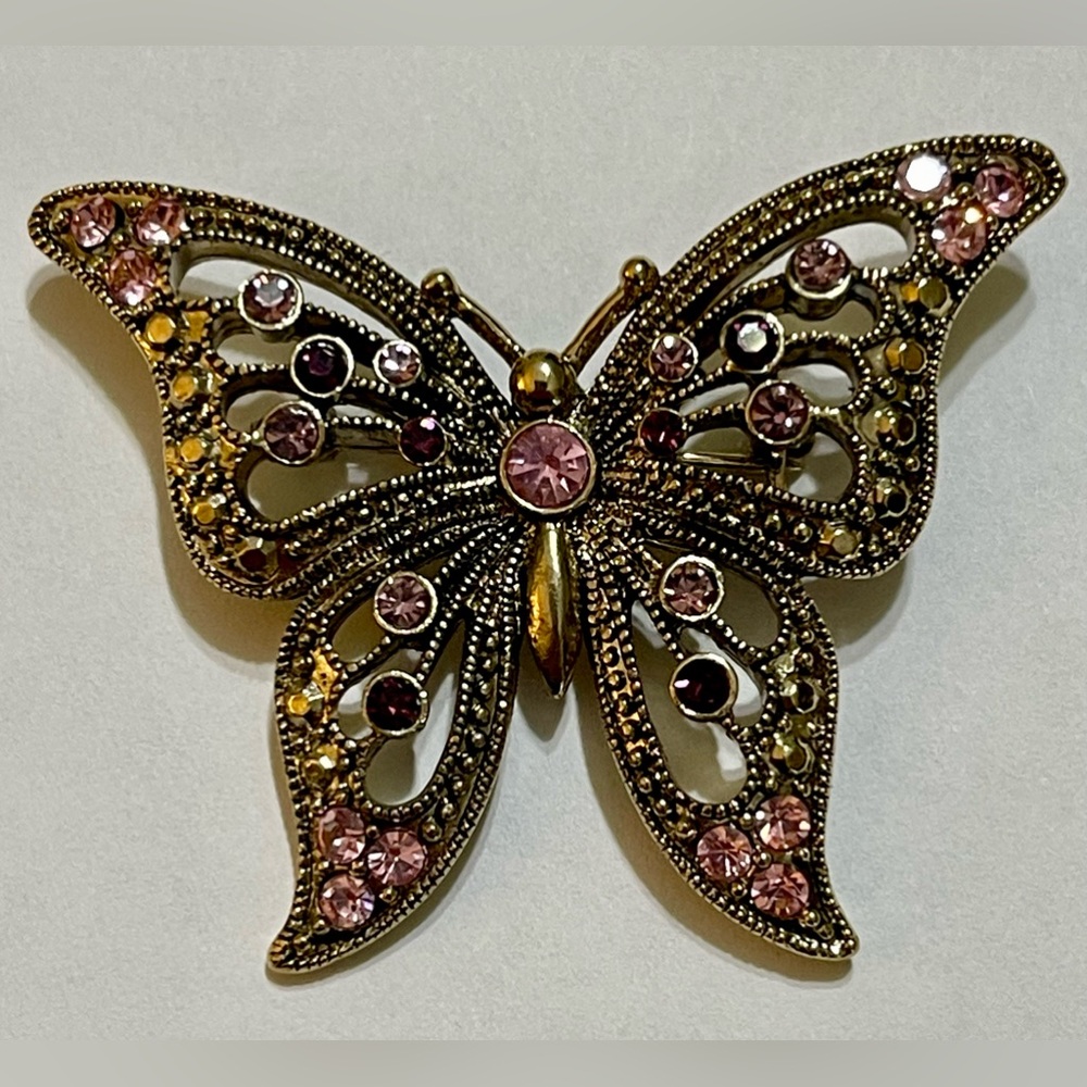 Ladies Multicolored Butterfly Brooch/Pin - Picture 2 of 5
